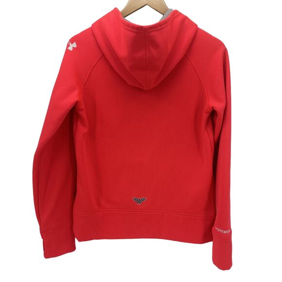 Under armour Hoodie Girls XL Wonder Woman DC Collab Pink Pullover Storm Jacket - Picture 4 of 11
